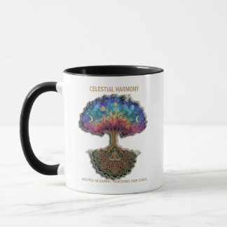 Himmlischer Harmoniebaum | Kosmisches Meditationsm Tasse