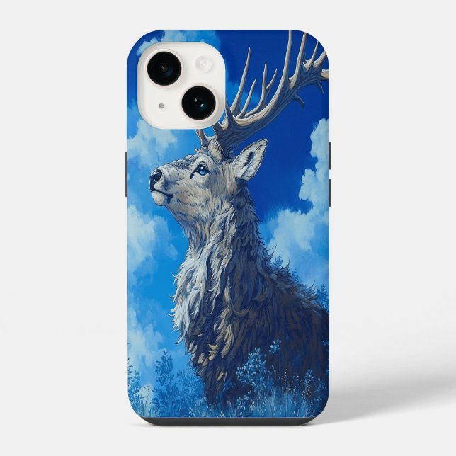🦌 Himmlischer Hirsch iPhone Hülle (Rückseite)