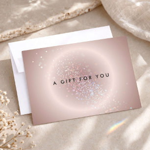 Himmlischer Konfetti-Glanz Rosa Geschenkgutschein