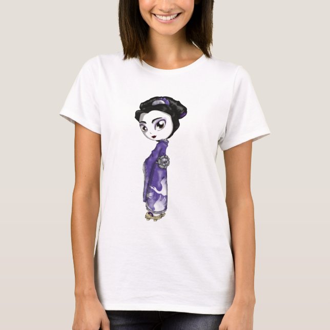 Himmlischer KräneGeisha T-Shirt (Vorderseite)