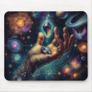 Himmlischer Kristall in der Palm Galaxy Spacy  Mousepad