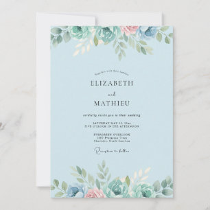 Himmlischer Minzblatt-Hochzeit Einladung