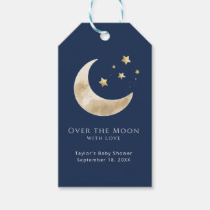 Himmlischer Mond & Sterne Über den Mond Baby Showe Geschenkanhänger