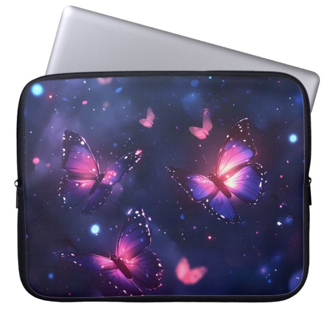 Himmlischer Nachtfaltergarten Laptopschutzhülle (Vorderseite)