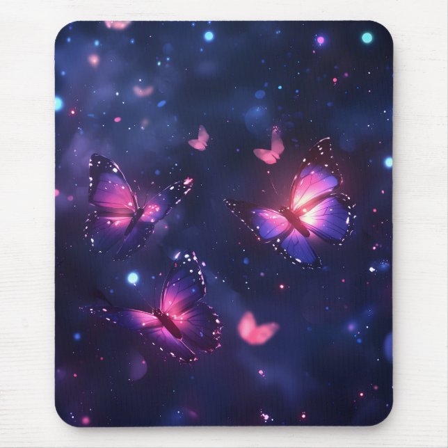 Himmlischer Nachtfaltergarten Mousepad (Vorne)