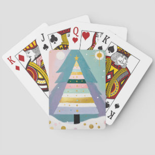 Himmlischer Pastell-Weihnachtsbaum Spielkarten
