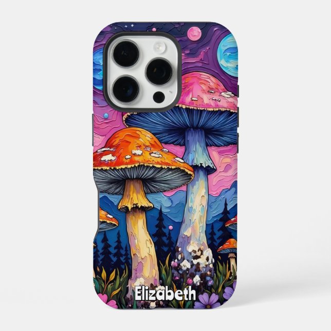 Himmlischer Pilzhain iPhone Hülle (Rückseite)