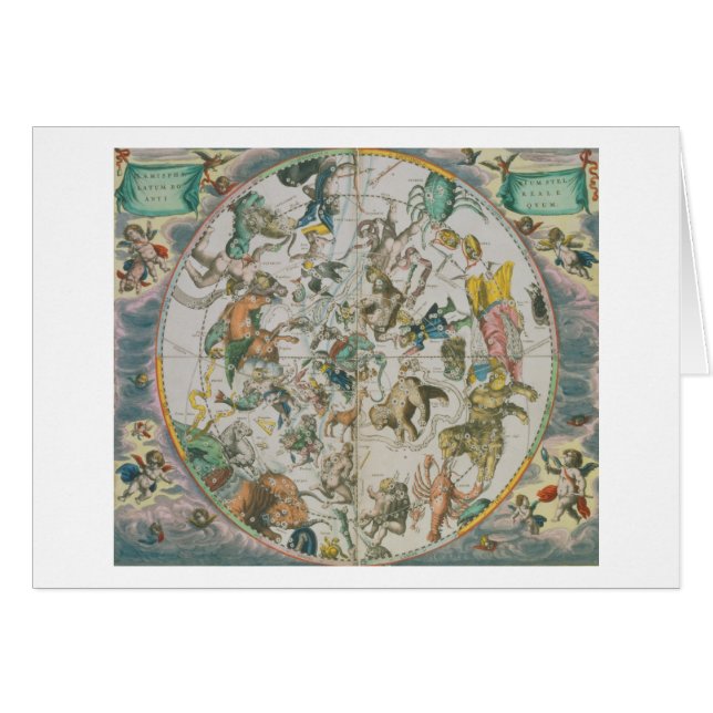 Himmlischer Planisphere, der die Zeichen des Zod (Vorderseite (Horizontal))