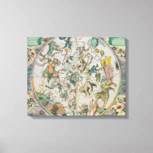 Himmlischer Planisphere, der die Zeichen des Zod Leinwanddruck