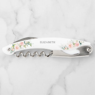 Himmlischer Rosa Rosen Brautparty Kellnermesser