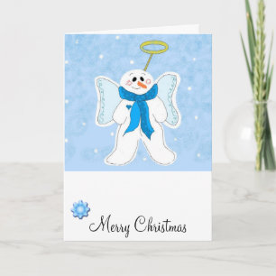 Himmlischer Schneeengel Feiertagskarte