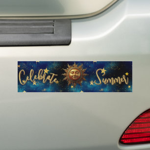 Himmlischer Sommer Feiern Sie den Sommer  Autoaufkleber
