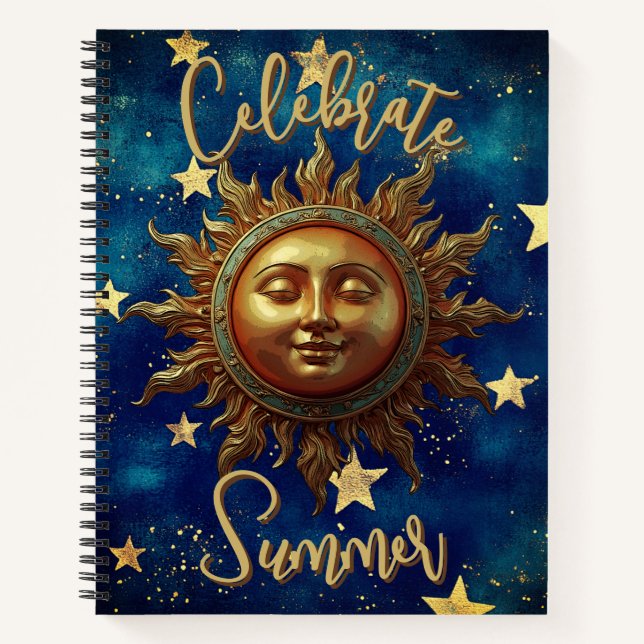 Himmlischer Sommer Feiern Sie den Sommer  Notizbuch (Vorderseite)