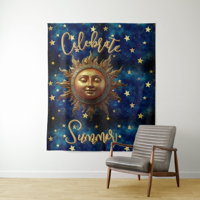 Himmlischer Sommer Feiern Sie den Sommer Wandteppich (Beispiel)