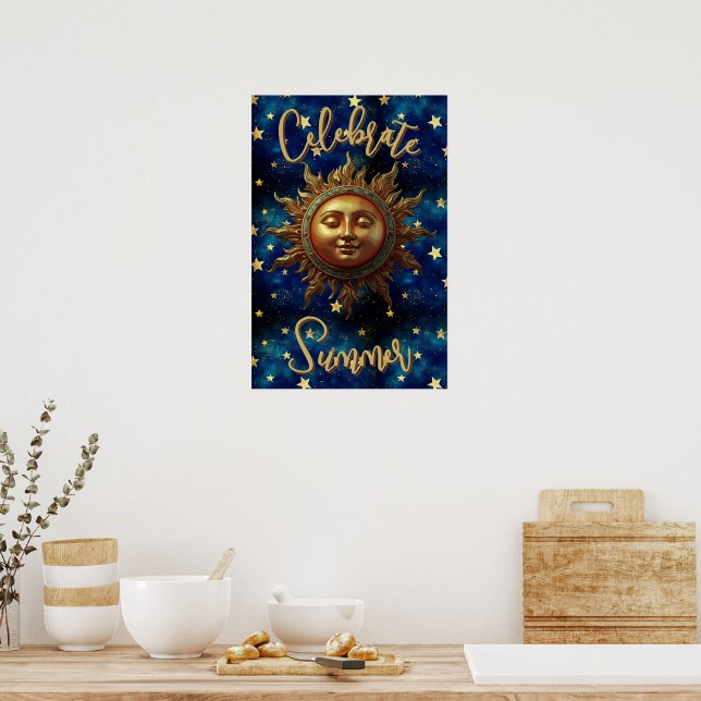 Himmlischer Sommer Sommer feiern Poster (Küche)