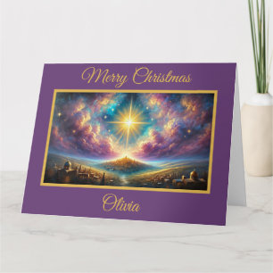 Himmlischer Star der Bethlehem Weihnachtskarte Karte