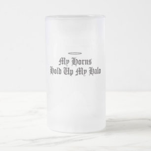 Himmlischer Teufel - mattierte GlasTasse Mattglas Bierglas
