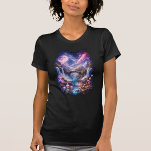 Himmlischer verzauberter Wasserfall-Fantasy-T-Shir T-Shirt