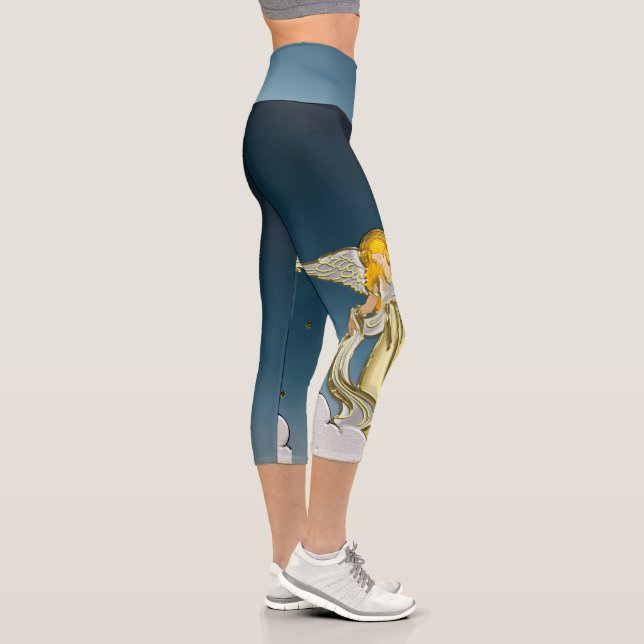 Himmlischer Wächter Capri Leggings (Rechts)