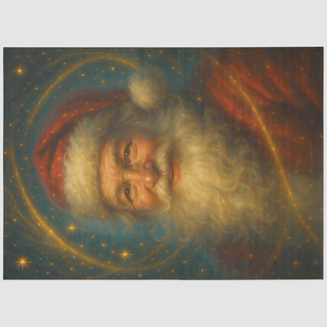 Himmlischer Weihnachtsvater Dekorationspapier Seidenpapier (Vorderseite)