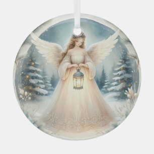Himmlischer Winterengel - Laterne der Hoffnung Ornament Aus Glas