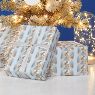 Himmlischer Winterengel Laterne des Trostes Geschenkpapier
