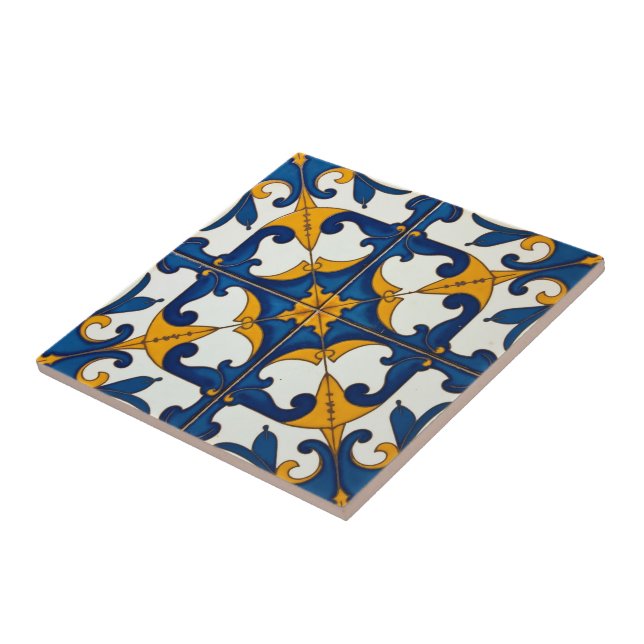 Himmlisches Aufblühen Azulejo Fliese (Seite)