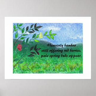 Himmlisches Bamboo-Poster Poster