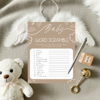 Himmlisches Beige Baby Buchstabenwirrwarr-Spiel