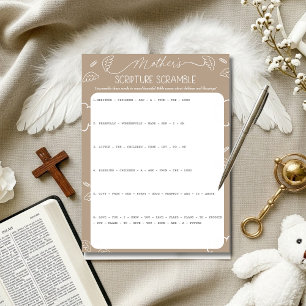 Himmlisches Beige Mütterliches Schrift Durcheinand Einladung