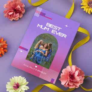 Himmlisches BESTE MUM DER WELT Muttertagsfoto Feiertagskarte