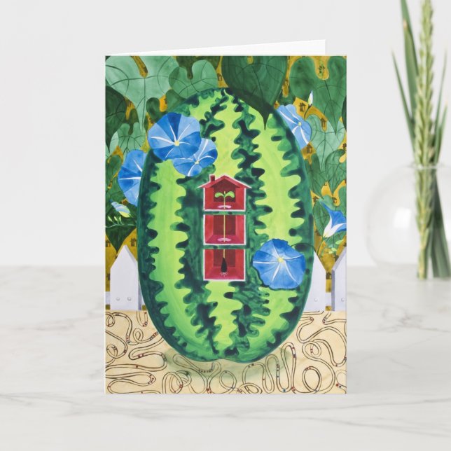 Himmlisches Blau durch Catharine Kim Woodin Dankeskarte (Vorderseite)