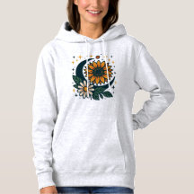 Himmlisches Blumen-Frauen-Sweatshirt mit Kapuze