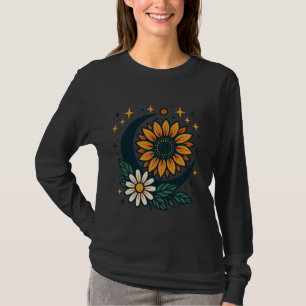 Himmlisches Blumen-Langarm-T-Shirt T-Shirt