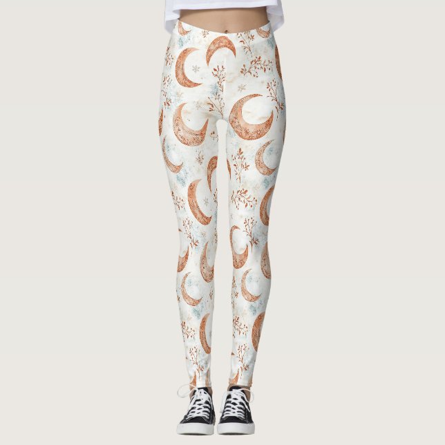 Himmlisches Blumenmuster (3) Leggings (Vorderseite)