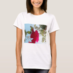 Himmlisches Blut: Eine Rose gegen den Himmel T-Shirt