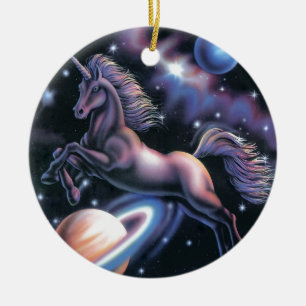 Himmlisches Einhorn Keramik Ornament