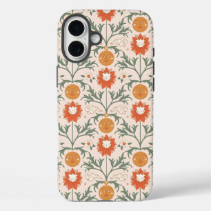 Himmlisches florales Sonnenstrahl-Musterdesign iPhone 16 Plus Hülle