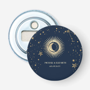 Himmlisches Gold Sonne und Mond Sterne Flaschenöffner