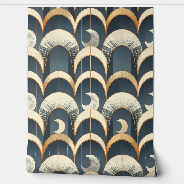 Himmlisches Goldbogen-Muster Tapete (Abrollen)