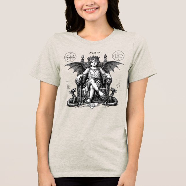 Himmlisches göttliches Kind des Lichts Tri-Blend Shirt (Vorderseite)