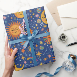 Himmlisches handgezeichnetes Muster - Geschenkpapi Geschenkpapier