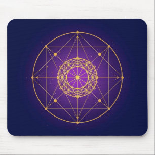 Himmlisches Heiliges Mandala – Mystische Geometrie Mousepad