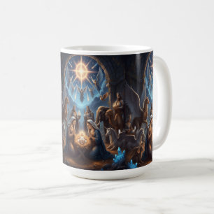 Himmlisches Licht über Einheit – Inspirierender Be Kaffeetasse