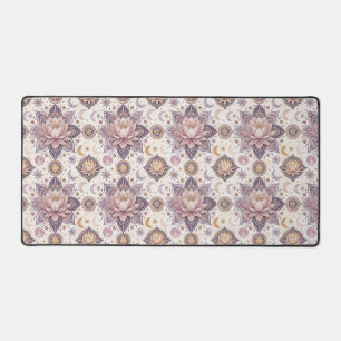 Himmlisches Lotus-Mandala Spirituelles Designmuste Schreibtischunterlage