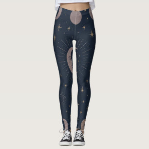 Himmlisches Mondritualmuster Kosmische Frauen Leggings