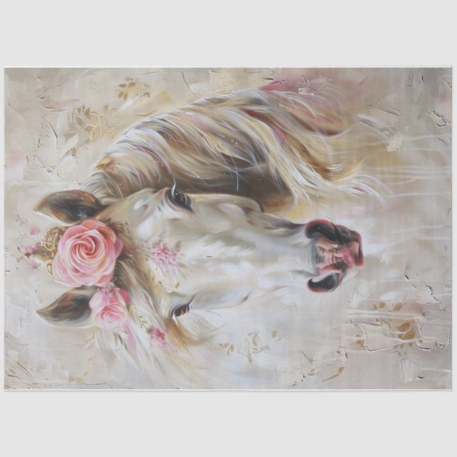 Himmlisches Pferd Vier Seidenpapier (Vorderseite)