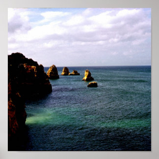 Himmlisches Portugal Ozean - Aquamarin & Azure Poster