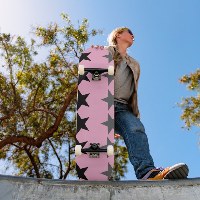 Himmlisches Rosa Silber Skateboard Deck (Außenbereich 1)