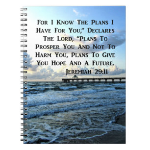HIMMLISCHES SCRIPTURE-DESIGN JEREMIAH 29:11 NOTIZBLOCK